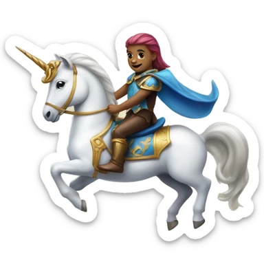 Dauphin ride a unicorn  sticker