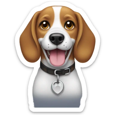 beagle dog smile sticker