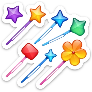 Colorful hairpins sticker