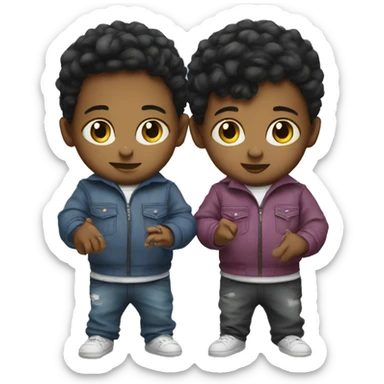 dj baby twins sticker
