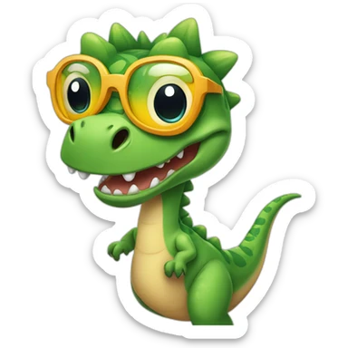 dinosaurio con lentes de sol sticker
