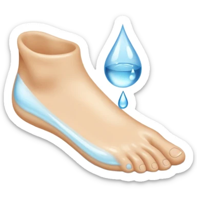 water on the foot sticker