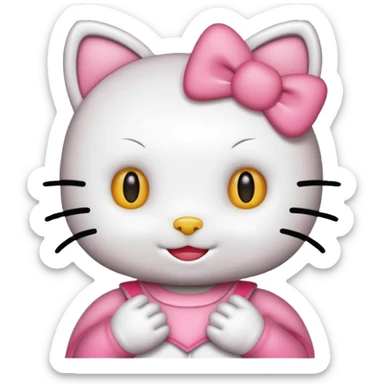 As un emoji de Hello Kitty sticker