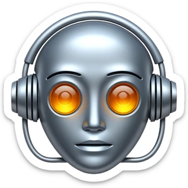 Create an emoji in which it is representing AI sticker