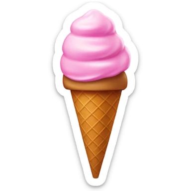 ice cream cone that’s pink with a lollipop in it sticker