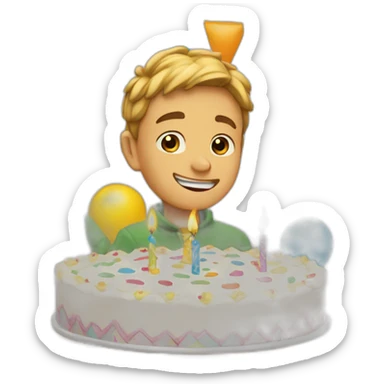 Arthur qui fête son anniversaire sticker