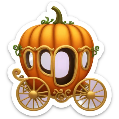 fancy pumpkin carriage  sticker