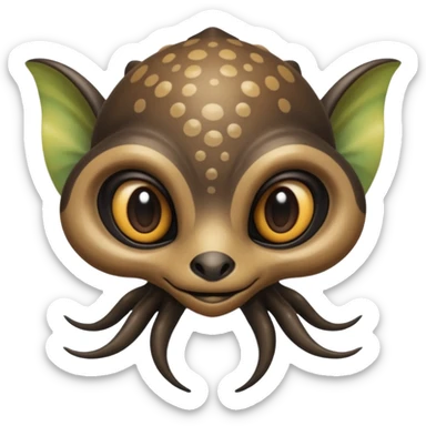 Life-like Brownish Aquatic Luxio-Alien-hybrid  sticker
