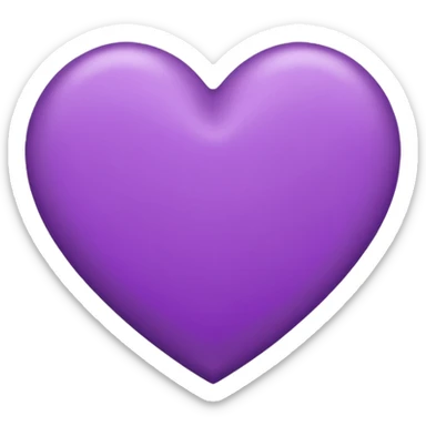 IOS's love letter emoji but with a purple heart instead of a red heart, closed sticker