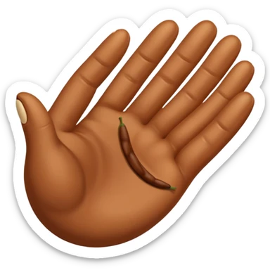 Hand Flicking a bean sticker