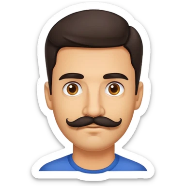 Spanish guy with mustache  sticker