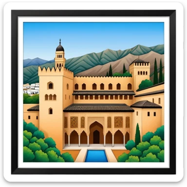 The alambra of granada, spain  sticker
