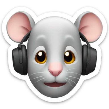 a rat wit airpods max sticker