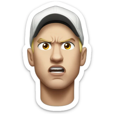 angry eminem sticker