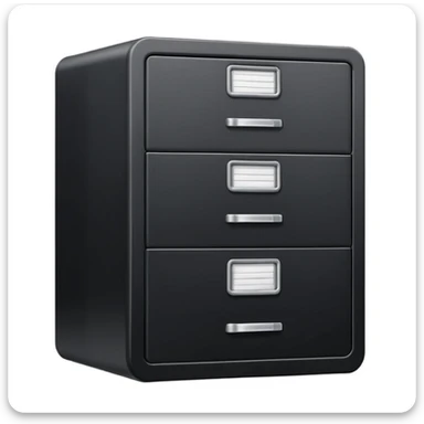 black filing cabinet archive sticker
