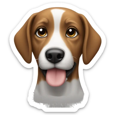 Dog black and white  sticker