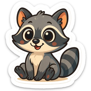 raccoon sticker sticker