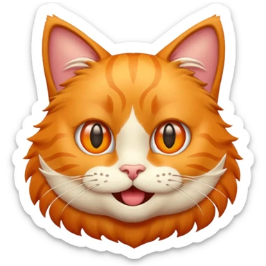 Crazy Cat Emoji sticker