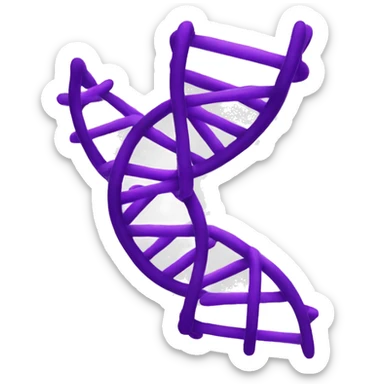 Purple DNA double helix sticker