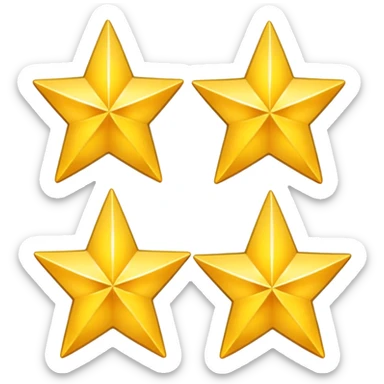 gold star 4 corners sticker