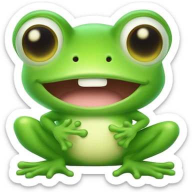 Cute frog with thumbs up  sticker