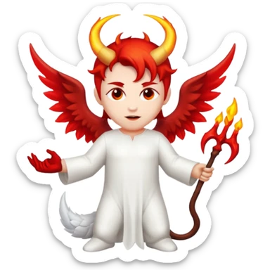 Biblically accurate Angel seraphim make a devil  sticker