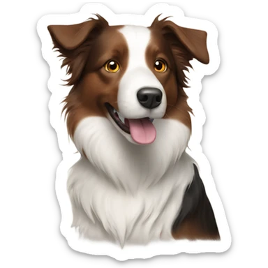 Short hair ginger border collie sticker