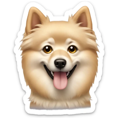 Beige spitz dog sticker