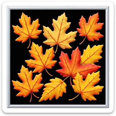 france leaves sticker