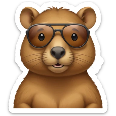 Capibara con lentes de sol sticker