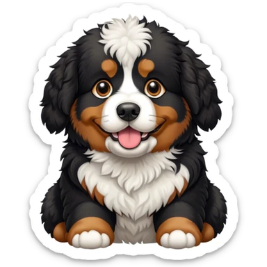 Bernese mountain dog mixed with mini poodle sticker