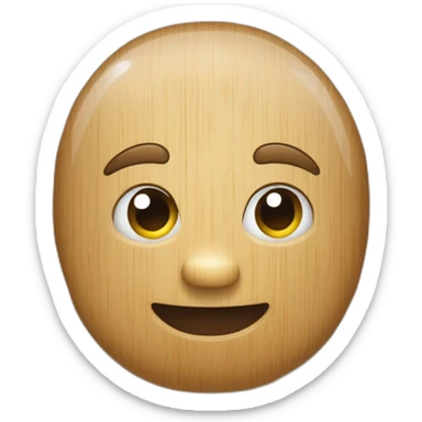 Idolo de madera alegre  sticker