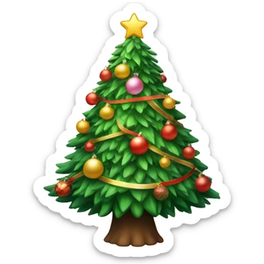 Christmas tree cute sticker