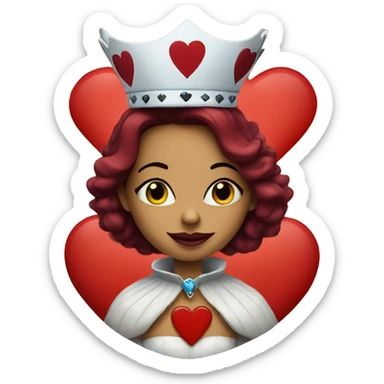 Queen of hearts sticker