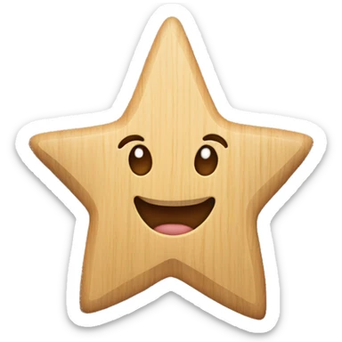 Create me a star made of wood sticker