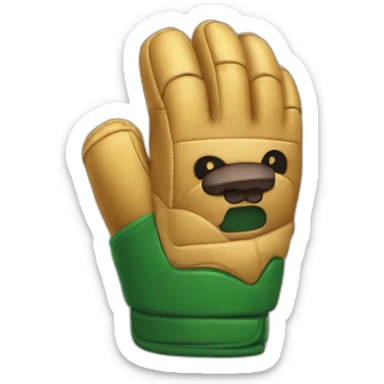 León rudo con guantes de box  sticker