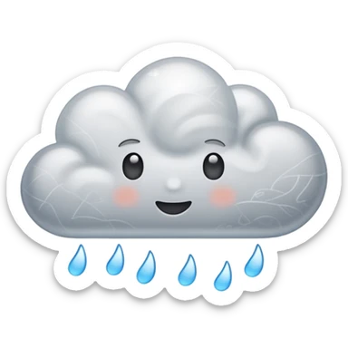 Fight cloud with scribble sticker