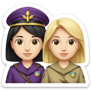 one emoji wearing ACU and second emoji AGSU sticker