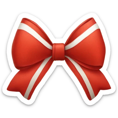 A red bow sticker