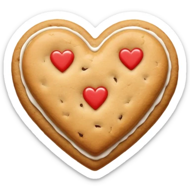 cookie heart shape woth glase sticker