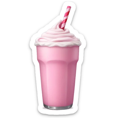 Pink milkshake sticker