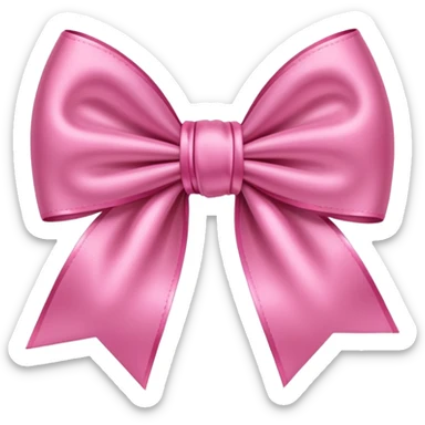 pink satin bow sticker