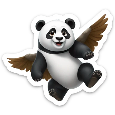 Panda volador  sticker