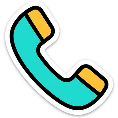 telephone, modern icon style, simple and clear, suitable for app or web interface sticker