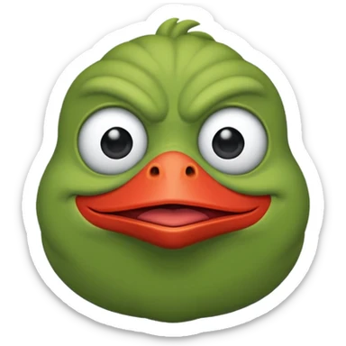 Ein Pepe emoji mit großen Muskeln  sticker