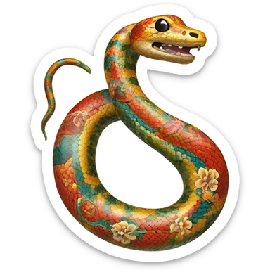 snake chinese new year sticker