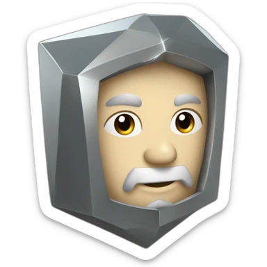 Chevalier cubique en diamant sticker