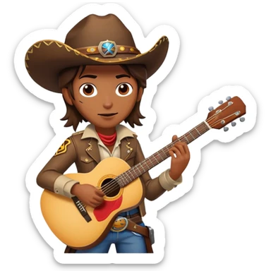 jessie mc coy from the cartoon with a guitar sticker