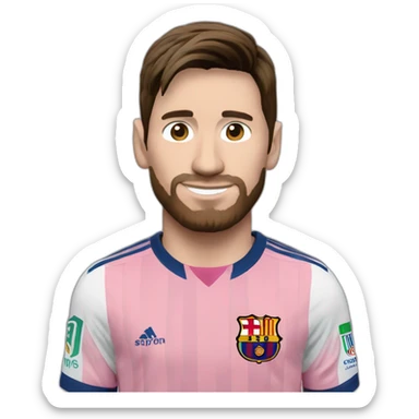 lionel messi pink shirt sticker