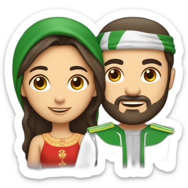Serbie et Algérie couple sticker